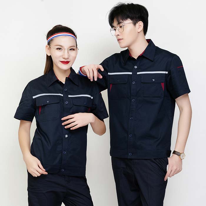 純棉工作服定做 夏裝長(zhǎng)袖 JL-GC008