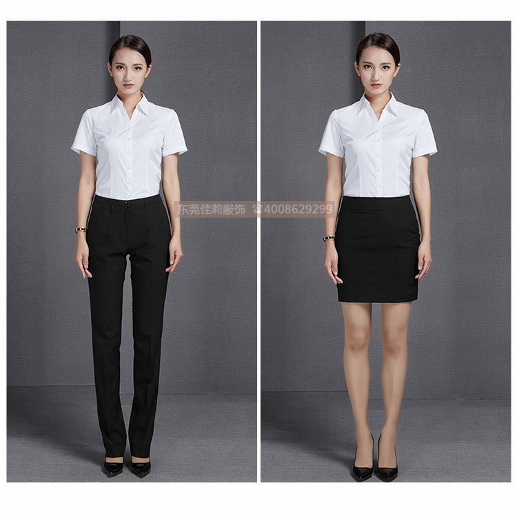 優(yōu)質(zhì)辦公室女士短袖襯衫-效果圖3